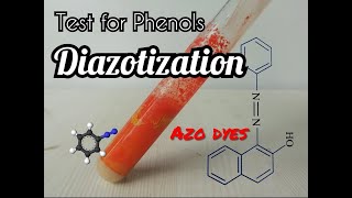 Test for Phenols  Azo dyes Diazotization [upl. by Schaffel]