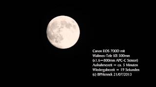 Der Mond Canon EOS 700D  Walimex 500mm f8 [upl. by Diehl]