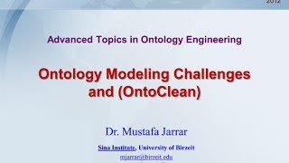 Ontology Modeling using OntoClean Methodology Part 22 [upl. by Sumner]