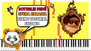 BOTTIGLIE PRIVÉ  SFERA EBBASTA  Piano Tutorial SOLO SYNTHESIA [upl. by Kellina]