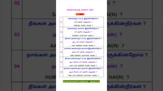 PART 03 SPEAKING PRACTICE HINDI SENTENCES DAILY USE HINDI SENTENCES THROUGH TAMIL [upl. by Averat]