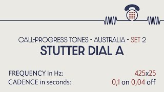 PHONE SOUNDS Stutter Dial Tone A Australia Callprogress tones Sound effects SFX [upl. by Colette]