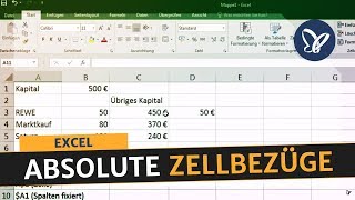 Excel Tutorial Grundlagen für Anfänger – Absolute Zellbezüge [upl. by Ylevol]