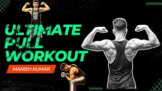 ULTIMATE PULL WORKOUT BACKBICEPS💪 MANISH KUMAR youtube fitnessjourney gym backday biceps [upl. by Galateah]