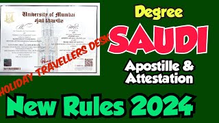 HOW TO GET APOSTILLE ATTESTATION FOR SAUDI ARABIA  DEGREE APOSTILLE FOR SAUDI  MOFA APOSTILLE 2024 [upl. by Brunhilde]