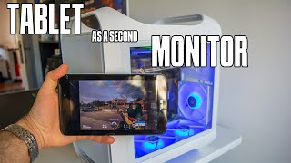 HOW TO use a TABLET as a second MONITOR for FREE [upl. by Aicnarf]