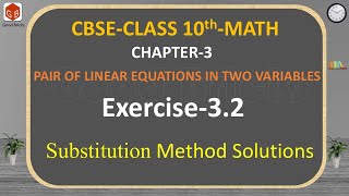 CBSE  Class 10  Math  Chapter3  Exercise 32 Problem1v  Pair of Linear Equations [upl. by Mcclimans]