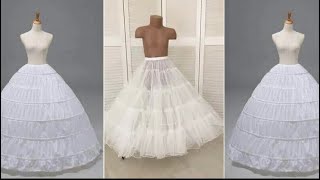 How to Make a Hoop Skirt for Ball Gown I Petticoat for Wedding Gown [upl. by Nwahsir]