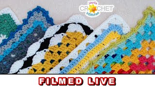 Blanket Borders  InStitches Family Crochet Party 44  June 4 2019 [upl. by Ardnauq]