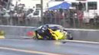 Brian Prins Outlaw Automatic Crash  2007 US Street Nats [upl. by Magnusson]