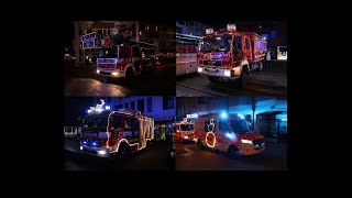 Christmas Fire Truck Tour 2022 Feuerwehr Stadt Kelkheim mit Weihnachtlich geschmückte Fahrzeugen [upl. by Heck]