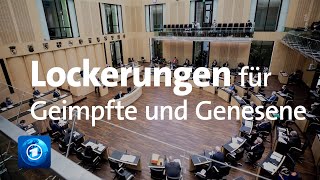 Zustimmung im Bundesrat Lockerungen für Geimpfte und Genesene [upl. by Stoll785]