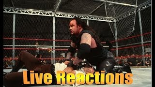 Undertaker vs Mankind Hell in a Cell KOTR 1998  Live Reactions [upl. by Cuhp]