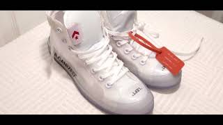 Converse All Star Chuck Taylor Mens Vulcanized High Top White Sneakers Lace Up Size 7 [upl. by Otnas]