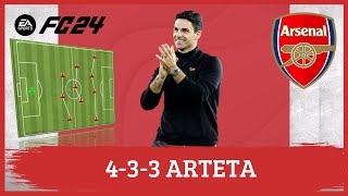 Arteta 433 Arsenal EA FC 24 Tácticas [upl. by Cloots]