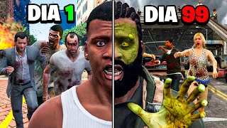 SOBREVIVĆ¨ 100 DIAS a un APOCALIPSIS ZOMBIE en GTA 5 [upl. by Ahusoj]