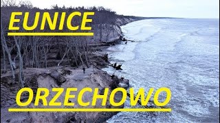 ORZECHOWO  KLIF  FILM Z DRONA  PO quotEUNICEquot  20022022r orzechowo eunice ustkanafali [upl. by Enahsal]