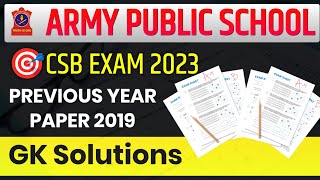 ARMY PUBLIC SCHOOL CSB PREVIOUS YEAR PAPER  AWES CSB PREVIOUS YEAR QUESTION PAPER  APS OST 2023 [upl. by Garzon]