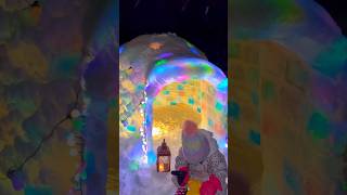 igloo house 🧊ഇൽ ലൈറ്റ്സ് ഇട്ടപ്പോൾ mallusinfinland ytshorts winter kerala snow positivevibes [upl. by Sidoon]