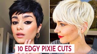 10 Edgy Pixie Haircut And Hairstyles  Short Haircut 2023 [upl. by Nedry]