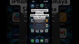 iPhone Uygulama Gizleme  iPhone Uygulamaya Şifre Koyma ios18 [upl. by Pelage]