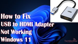 Fix USB to HDMI Adapter not Working in Windows 11 [upl. by Milli]