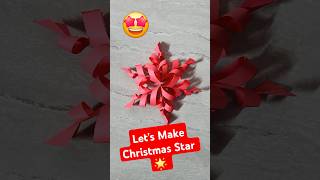 How to Make a Pink Christmas Star  Easy Paper Craft Tutorial ytshorts shorts short [upl. by Clint222]