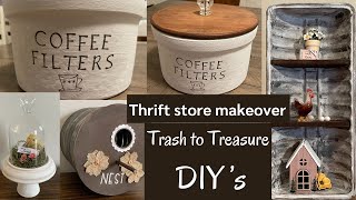 Thrift store makeover  Trash to Treasure  DIYs [upl. by Ahsercel]