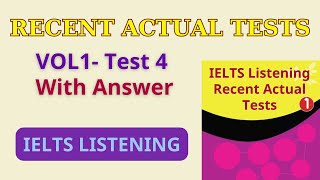 IETLS Listening Recent Actual Tests  Vol 1 Test 4 with Answer [upl. by Oznecniv509]