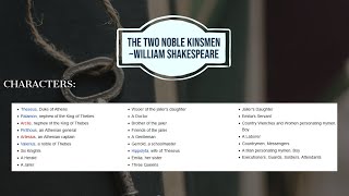 The Two Noble Kinsmen by William Shakespeare Summary amp Outline [upl. by Llenrev120]