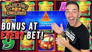 Bonus At Every Bet w JACKPOTS 🥁 High Limit Dancing Drums [upl. by Hendren937]