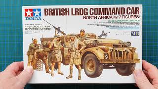 Tamiya 135 British LRDG Command Car w7 Figures  Kit Review [upl. by Latrell532]