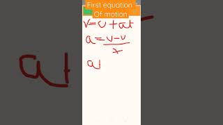 class 9 physics❤️ chapter motion first equation of motion prove [upl. by Malena]