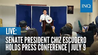 LIVE Senate President Chiz Escudero holds press conference  July 9 [upl. by Goldman]