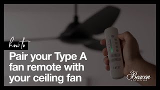 How to pair your Type A ceiling fan remote [upl. by Tesler]