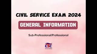 CIVIL SERVICE EXAM REVIEWER 2024GENERAL INFORMATIONPROFESSIONAL [upl. by Airdnaxila]