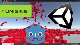 Unigine Vs Unity Vs Godot 4 3D Physics Performance Comparison 3 Game Engines [upl. by Nylhtak113]