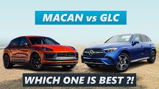 2023 MercedesBenz GLC vs 2023 Porsche Macan – Midsize Luxury SUVs [upl. by Ydnis]