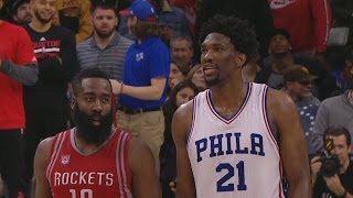 James Harden Makes History 2nd 50 Trip Dub of Season Rockets vs 76ers [upl. by Beitnes]