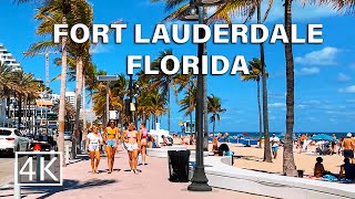 4K Fort Lauderdale Florida  Spring Break Walking Tour [upl. by Oremodlab]