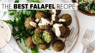 THE BEST FALAFEL RECIPE  crispy fried and baked falafel vegan [upl. by Akcired]