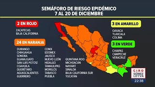 Semáforo epidémico Covid 19 del 7 de diciembre  Noticias con Ciro Gómez Leyva [upl. by Weasner814]