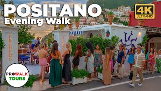 Positano Evening Walk 4K 60fps Italian Beauty  with Captions [upl. by Assiroc]