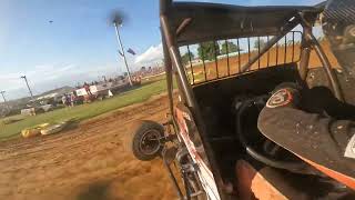 Wingless Sprint Car at Action Track USA Heat Race 71322  USAC East Coast [upl. by Tabbie]