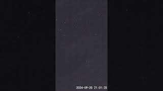 Three slow faint streakers racing north camera evening of September 25th [upl. by Justinian]