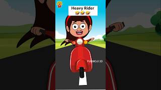 Dont miss the end🤣 funmoji2d rider bike newbike bikelover biker ladyrider comedy cartoon [upl. by Worthy]