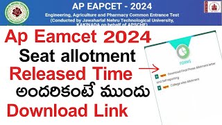 ap eamcet seat allotment 2024  ap eamcet seat allotment 2024 date and time [upl. by Neliac]