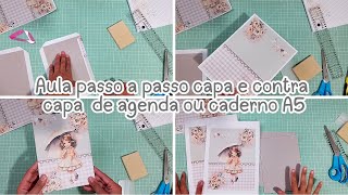 Aula passo a passo capa de caderno ou agenda A5 para iniciantes da encadernação [upl. by Arehs]