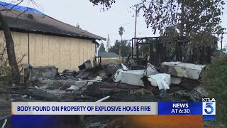 Body discovered days after explosion sent Monrovia home up in flames [upl. by Lednor420]