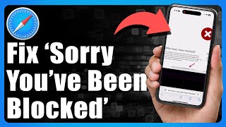 How To Fix Sorry You Have Been Blocked On Any Website [upl. by Fassold]